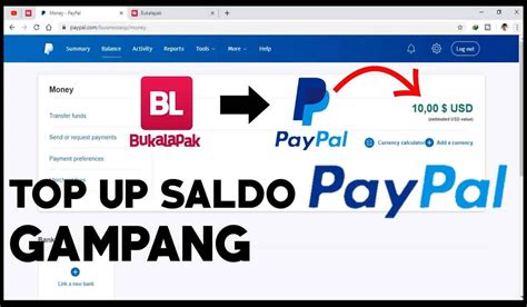 paypal online banking top up